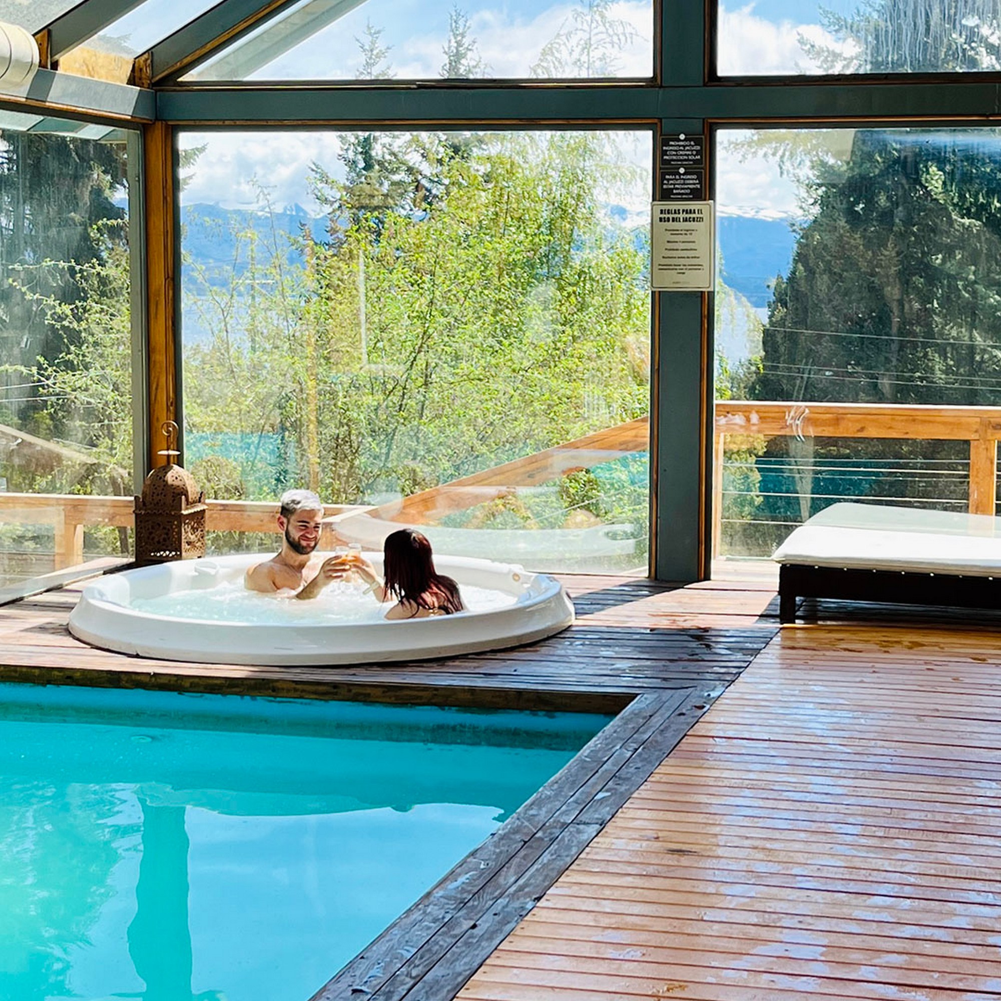 Aldea Andina Cabañas con pileta en Bariloche